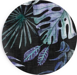 Salad Plates: Phantasmagorial Jungle Salad Plate, Black