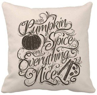 Vinyl Boutique Shop Pumpkin Spice Fall Halloween Home Decor Throw Pillow Case