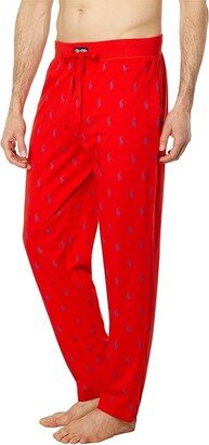 Rib Waistband Knit PJ Pants (Bright Poppy/Rugby Royal) Men's Pajama