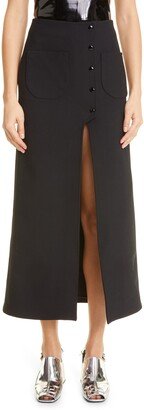 Wave Stretch Crepe Maxi Skirt