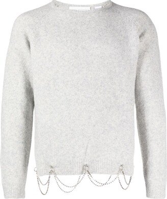 Crystal-Embellished Wool-Blend Jumper