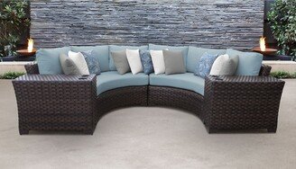 River Brook 4 Piece Outdoor Wicker Patio Furniture Set 04a