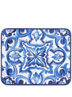 medium Mediterraneo-print wooden tray