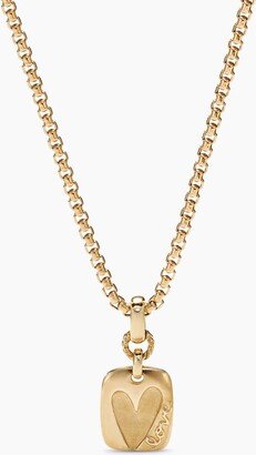 SY Heart Amulet in 18K Yellow Gold Women's