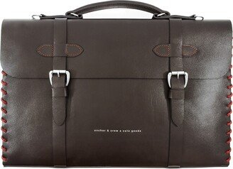 Anchor & Crew Deep Brown Rufford Leather & Rope Briefcase Large