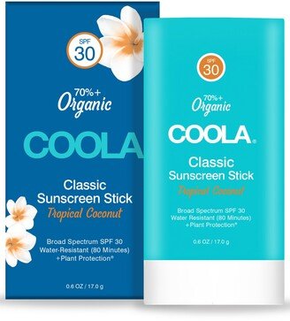 Classic Organic Sunscreen Stick Spf 30 - Tropical Coconut, 0.6-oz.