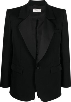 Single-Breasted Wool Blazer-AV