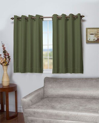 Tacoma Double Black Out Grommet Curtain Panel w/Wand 50W x 54L