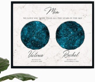 star Map By Date | Mothers Day Gift From Daughter Son Mom Birthday Grandparent Gifts Personalized For Mom Grandma