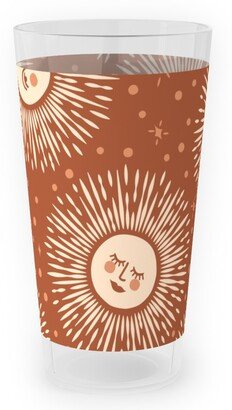 Outdoor Pint Glasses: Golden Sun - Multidirectional - Rust Brown Outdoor Pint Glass, Orange