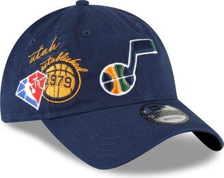 Men's Navy Utah Jazz Back Half 9Twenty Adjustable Hat