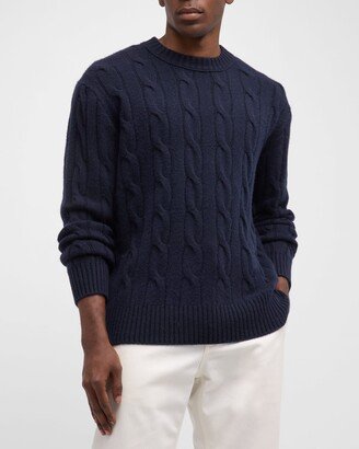 Men's Cashmere Cable-Knit Sweater