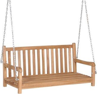 Swing Bench Solid Teak 47.2x23.6x22.6 Brown-AA