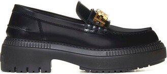 Logo Plaque Slip-on Loafers-AH