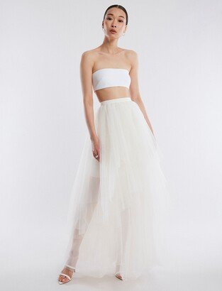 Layered Ruffle Tulle Skirt-AA