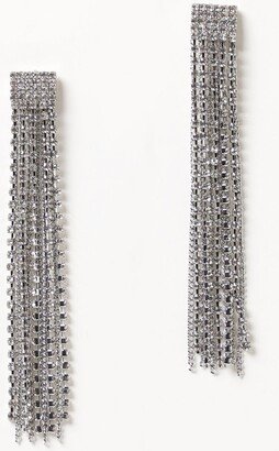 Twinset earrings in metal with rhinestones