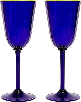 Rainbow Murano wine glasses (set of 2)-AC