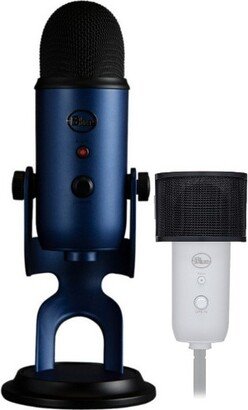 Blue Microphones Yeti USB Microphone (Midnight Blue) with Pop Filter Bundle