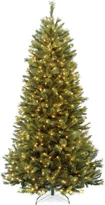 National Tree Company 7.5Ft Rocky Ridge Slim Pine Tree With Clear Lights