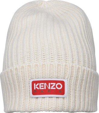 White Wool Beanie