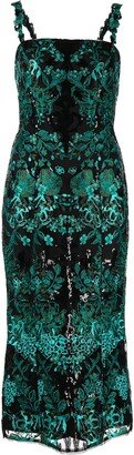 Sequinned Fitted Midi Dress