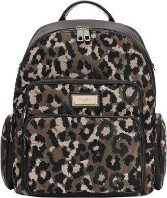 Camouflage jacquard backpack