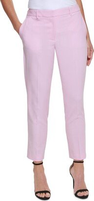 Petites Essex Womens Slim Leg Low Rise Ankle Pants