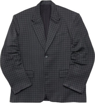 Houndstooth Single-Breasted Blazer-AD