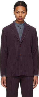 Purple Tailored Pleats 2 Blazer