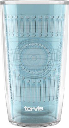 Tervis Romantic Embossed Hobnail Collection Made in Usa Double Walled Insulated Tumbler Travel Cup Keeps Drinks Cold & Hot, 16oz, Blue Moon - Open Mis