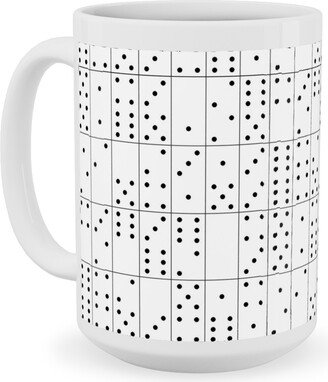 Mugs: Domino Universe - Black And White Ceramic Mug, White, 15Oz, White