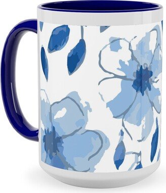 Mugs: The Flow Of The Garden - Blue Ceramic Mug, Blue, 15Oz, Blue