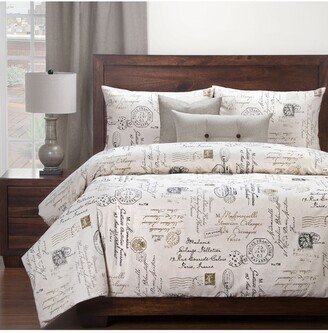 Postscript Linen 6 Piece Cal King High End Duvet Set