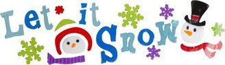 Northlight 21-Piece Let It Snow Santa and Snowman Gel Christmas Window Clings