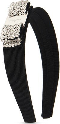 Headband With Bow - Black