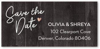 Address Labels: Wooden Moments Address Label, Grey, Address Label, Matte