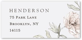 Address Labels: Drawn Botanicals Address Label, Grey, Address Label, Matte