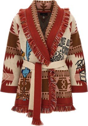 X Looney Tunes Icon Jacquard Fringed Cardigan