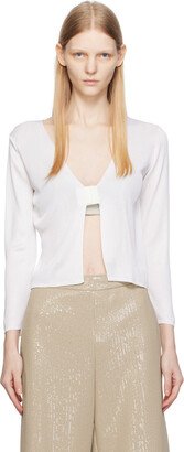 White Bra Closure Cardigan