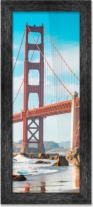 CountryArtHouse 33x6 Frame Black Barnwood Picture Frame - Modern Photo Frame Includes