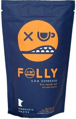 Folly Coffee Espresso Whole Bean Dark Roast Coffee - 12oz