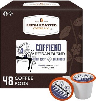 Fresh Roasted Coffee - Coffiend Artisan Blend Med-Dark Roast Single Serve Pods - 48CT