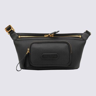 Black Leather Fanny Pack Belt Bag