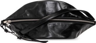 Leather Belt Bag - Black