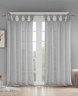 Floral Embellished Semi-Sheer Window Panel, 50