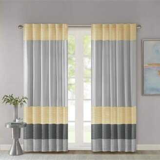 Gracie Mills Amherst Polyoni Pintuck Curtain Panel - 50x84