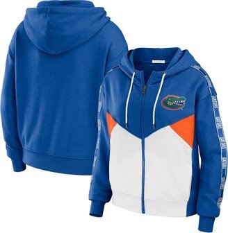 Women's Wear by Erin Andrews Royal Florida Gators Colorblock Full-Zip Hoodie Jacket