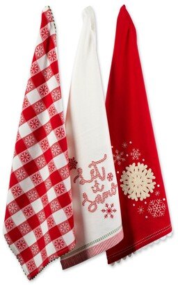 Santa Chef Clause Kitchen, Let It Snow Dishtowel, Set of 3