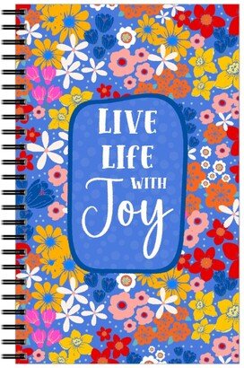 Notebooks: Live Life With Joy - Multi Bold Notebook, 5X8, Blue