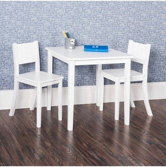 Cafe Table and Chairs - Matte White